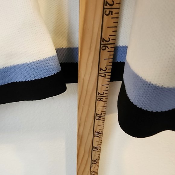 SANDRO Women Sweater Keep On Dancing Slogan Sweater in Blue, L, V Neck,Casual - Picture 14 of 16